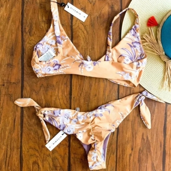 Vitamin A Lou Top Gidget Bottom Bikini Set - Picture 4 of 8
